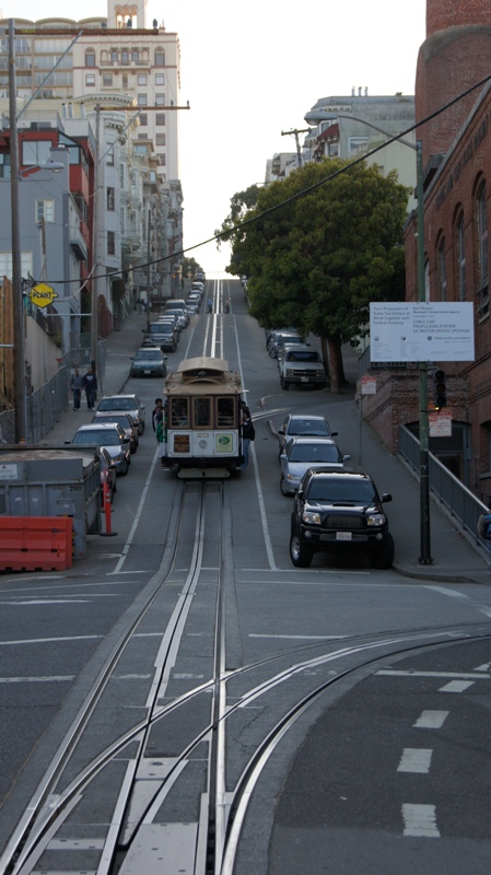 Сан-Франциско -трамвайчики, город (San Francisco Cable Car California June 2011), Калифорния, -  Путешествие по Калифорнии, заметки путешественника, Июнь 2011 год.
